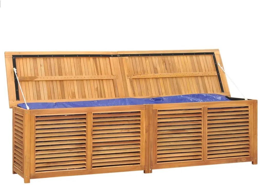 Contenitore giardino con borsa 200x50x53cm legno massello teak