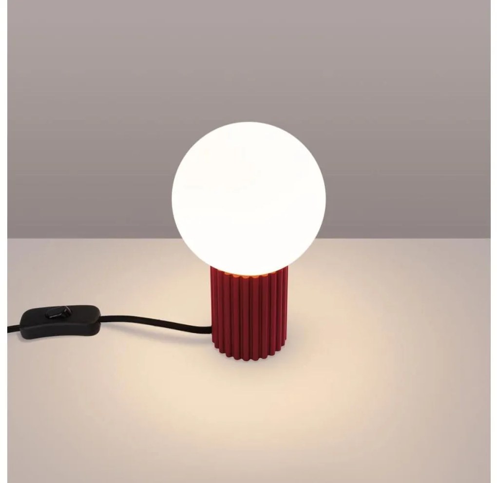 Sollux SL.1751 - Lampada da tavolo HALO 1xG9/8W/230V diametro 12 cm rosso