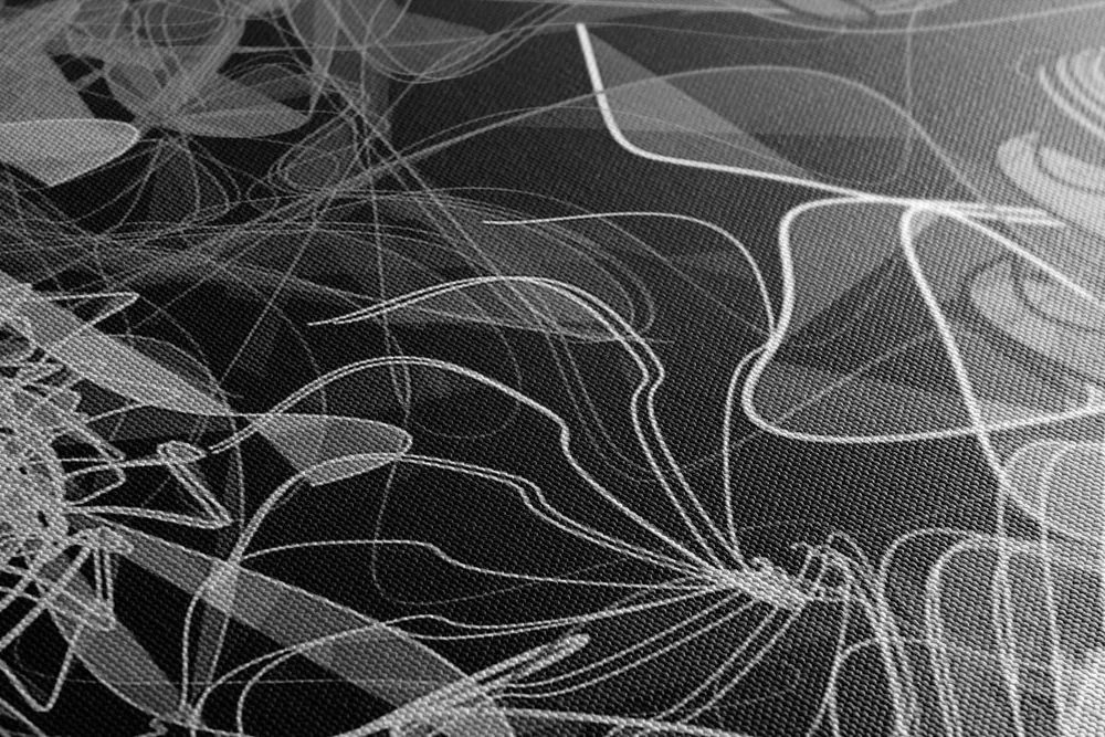 Stampa su tela – Arte astratta in bianco e nero