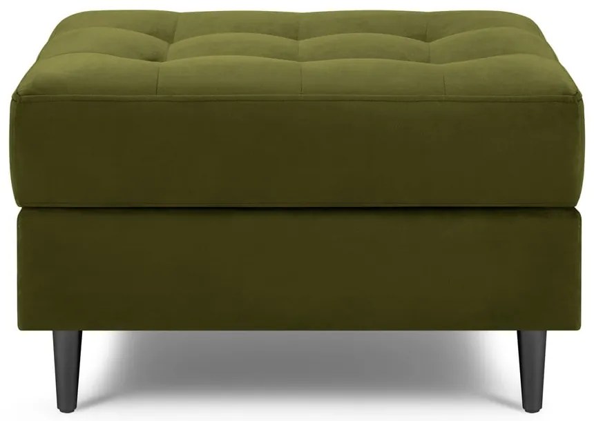 Poggiapiedi in velluto verde oliva Santo - Milo Casa