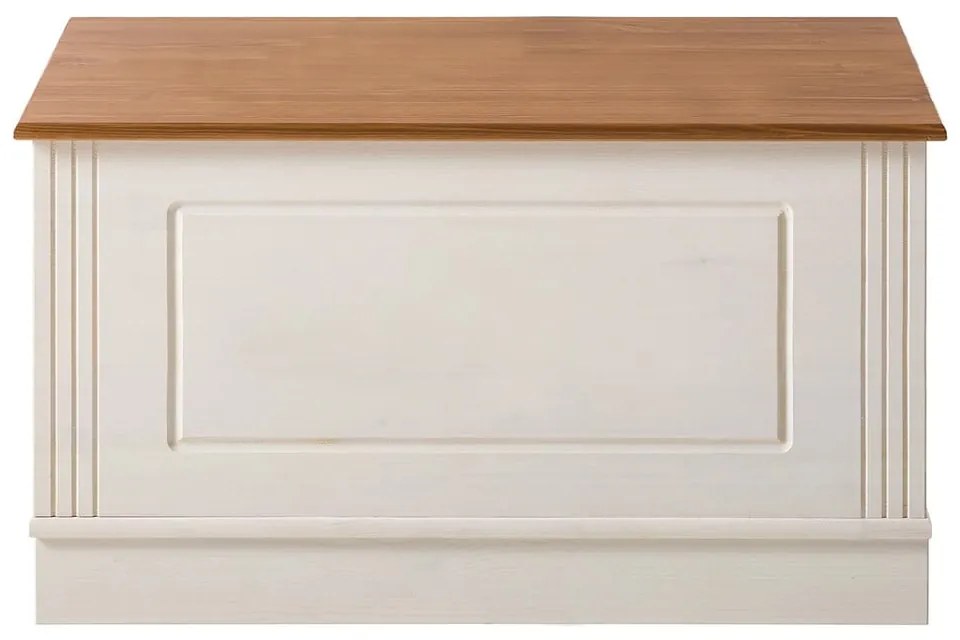 Cassapanca in legno di pino bianco 80x45 cm Anita - Støraa