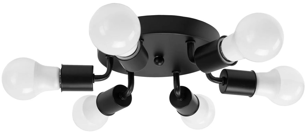 Lampada Da Soffitto Plafoniere 6-Braccia Metallico Black APP709-6C