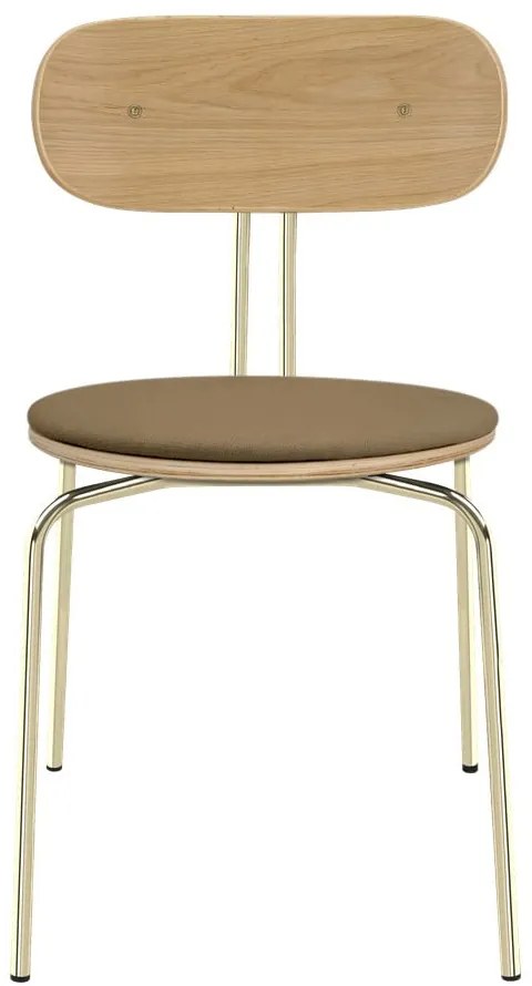 Sedie da pranzo in marrone chiaro dorato Curious - UMAGE