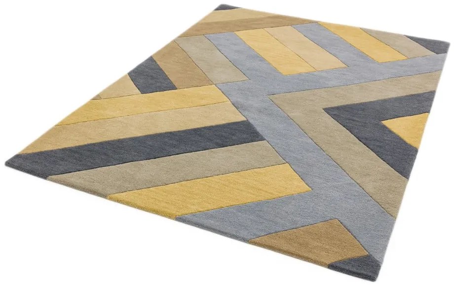 Tappeto grigio e giallo Big Zig, 120 x 170 cm Reef - Asiatic Carpets