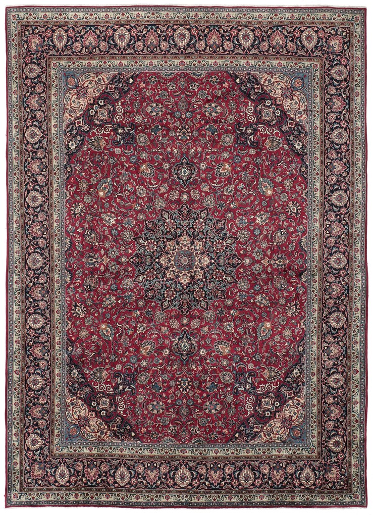 Kashan Tappeto 380 x 290 (Iran) Annodato A Mano