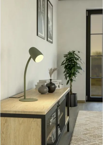 Eglo 901831 - Lampada da tavolo CARLO 1xE14/18W/230V verde