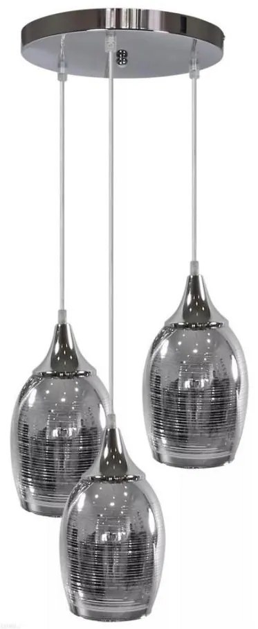 Lampadario a sospensione con filo MARINA 3xE27/60W/230V cromo