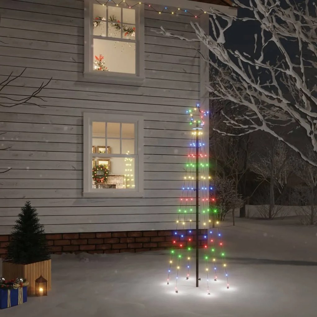 Albero di Natale con Puntale e LED di varie intensità e altezze, Colorato / 180 cm / 108