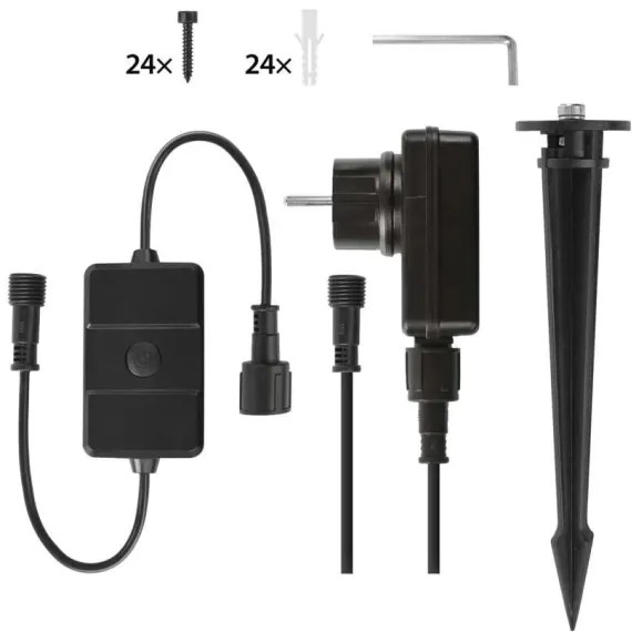 SET 3x LED RGBIC Proiettore da esterno dimmerabile LED/14W/230V 3000-6500K IP65 Wi-Fi Tuya