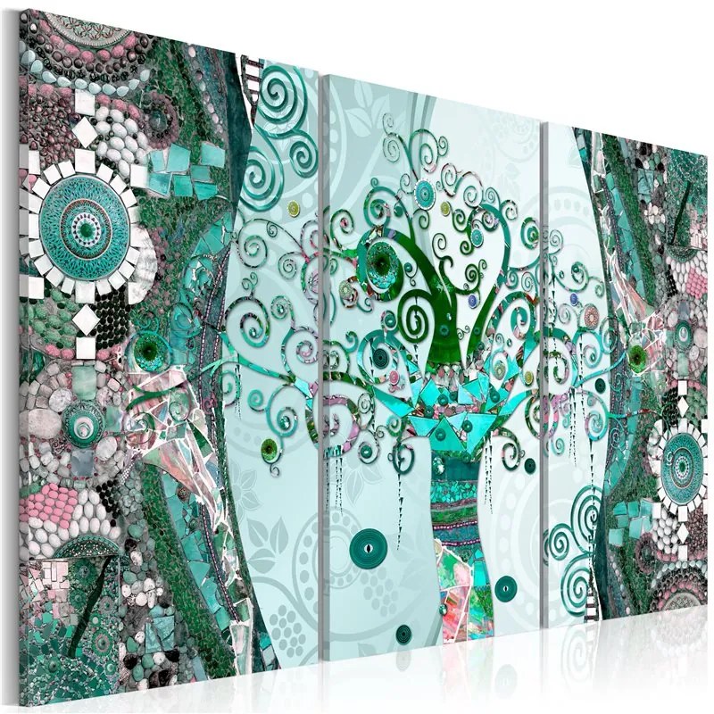 Quadro Emerald Tree  Colore Verde, Dimensioni e Misure 90x60