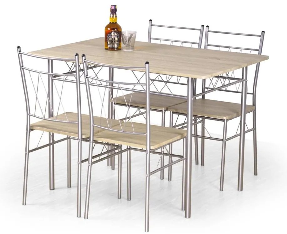 Set da pranzo FAUST metallo/rovere Sonoma