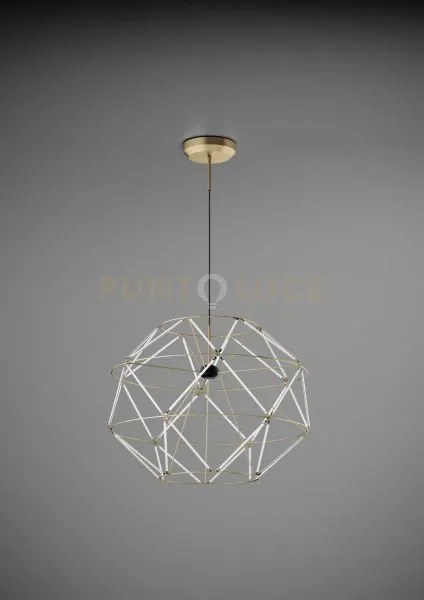 Euclide lampadario sospeso 56cm a led 2700k 4593lm 62w colore oro