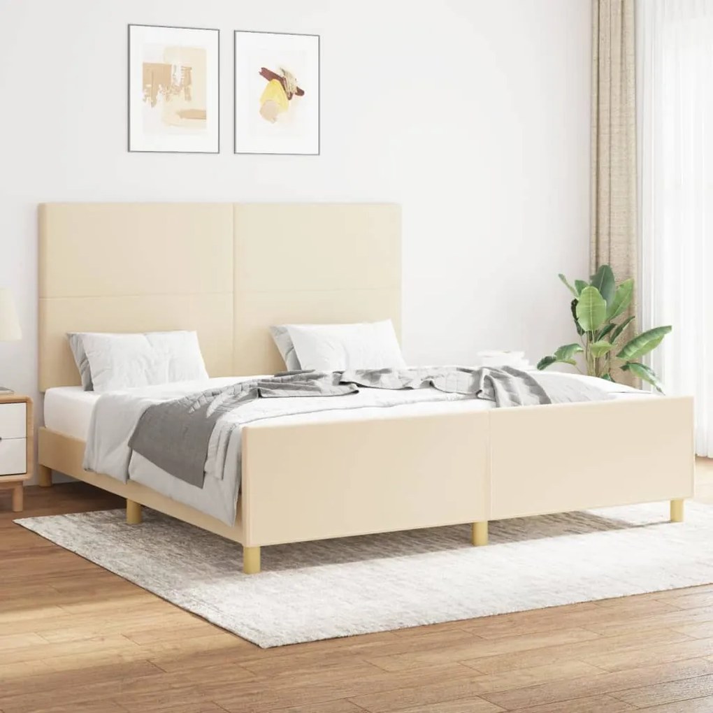 Giroletto Senza Materasso Crema 160x200 Cm İn Tessuto /