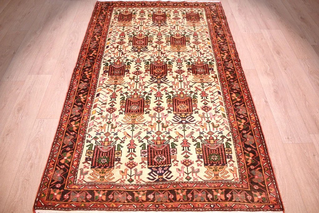 Hamedan Tappeto 220 x 130 (Iran) Annodato A Mano