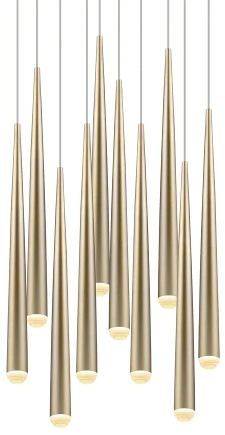 Lampadario LED dorato ø 30 cm Cala – Trio Select