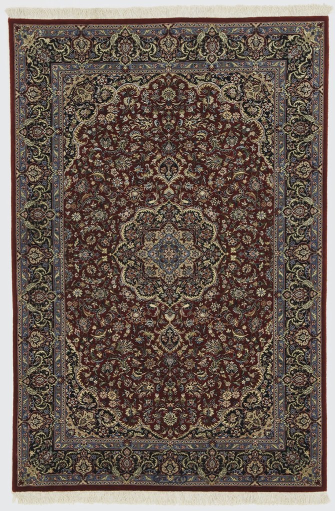 Isfahan Tappeto 160 x 100 (Iran) Annodato A Mano
