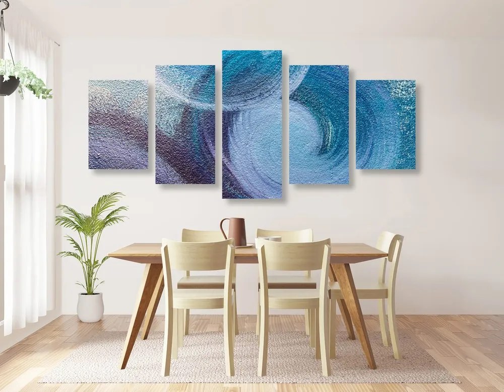 Quadri 5 pezzi – Tratti astratti moderni