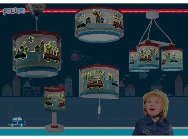 Dalber 60611N - Lampada da comodino LED per bambini POLICE 1xG4/4W/230V multicolore