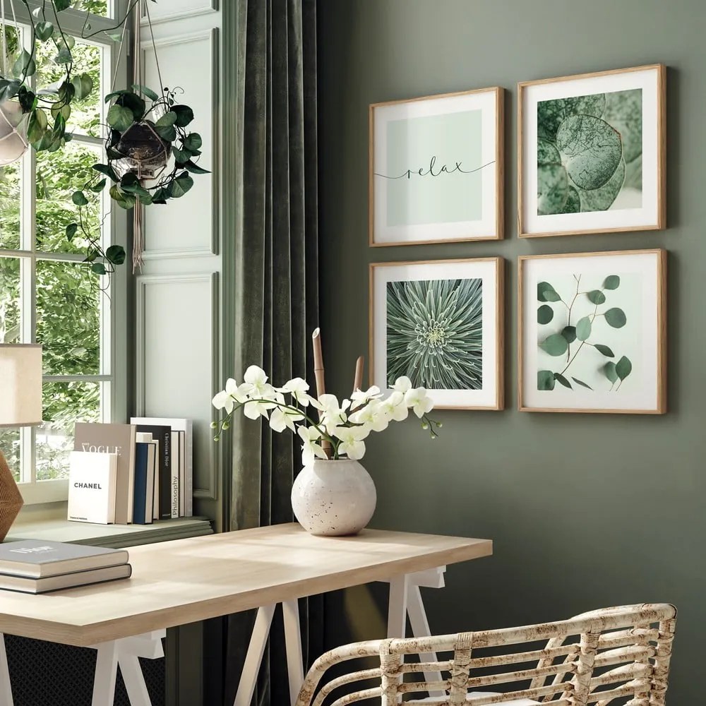 Set di dipinti 4 pz 30x30 cm Relax – knor