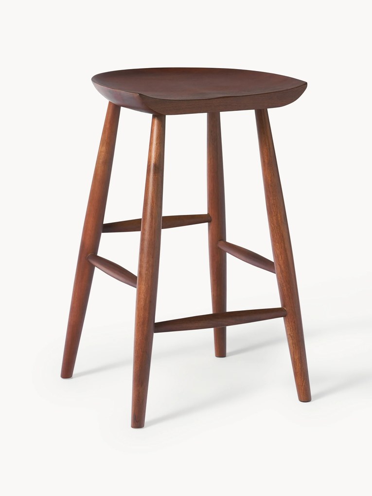 Sgabello alto in legno di mango Nino