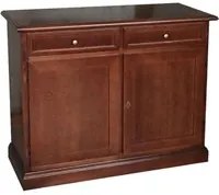 Madia credenza arte povera in legno 2 ante tinta noce 105x42x85