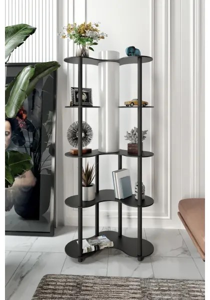 Lampada da terra con ripiani NOTO 1xE27/40W/230V nera