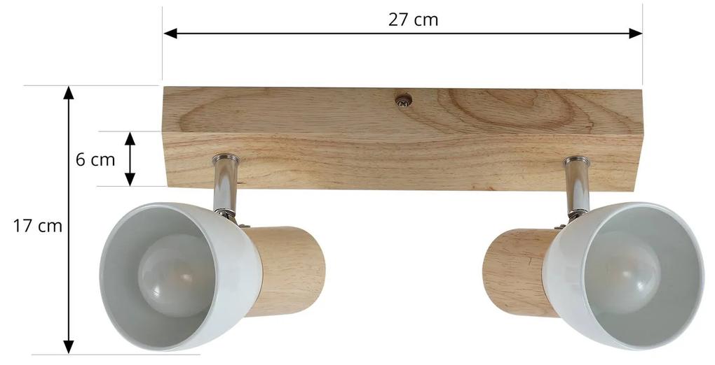 Lindby Thorin - lampada di legno a 2 punti luce
