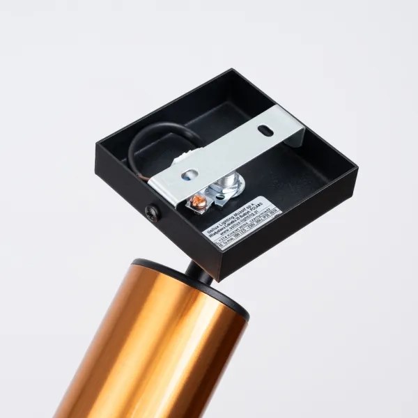 Sollux SL.1374 - Faretto da parete WINX 1xGU10/10W/230V nero/rame