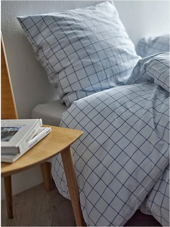 Set copripiumino e federa azzurro in cotone renforcé per letto singolo 140x200 cm Vista – Södahl