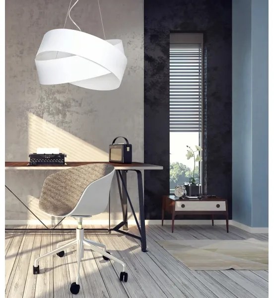 Lampadario a sospensione con filo VIENO 3xE27/15W/230V bianco