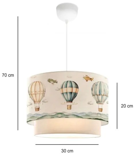 Lampadario per cameretta CANDY 1xE27/40W/230V bianco/multicolore