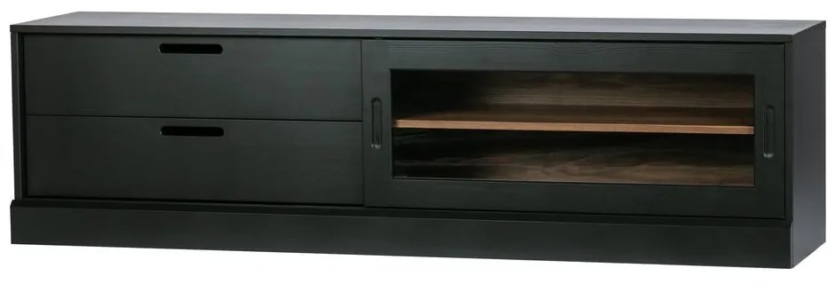 Tavolo TV in pino nero 180x50 cm James - WOOOD