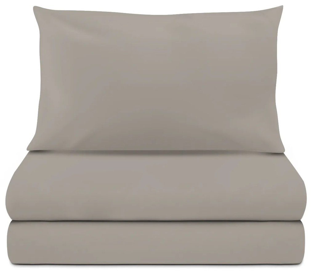 Completo letto 1 piazza e mezza cotone grigio New Cotton