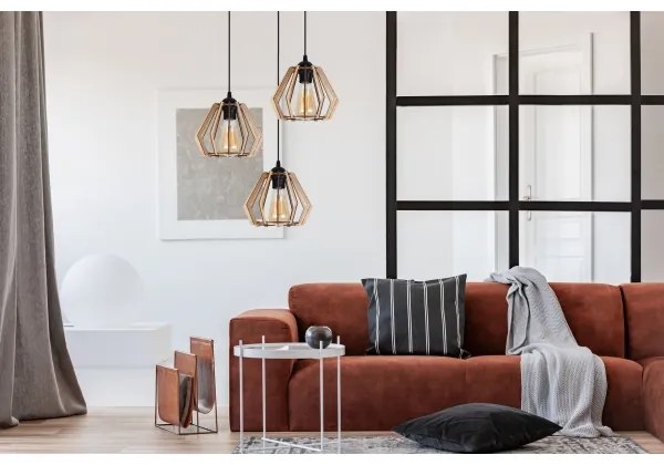 Lampadario su filo BERGO 3xE27/60W/230V bianco