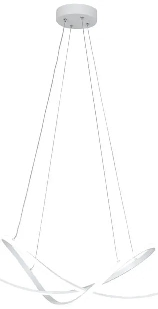 Lampadario LED moderno India bianco, luce con 3 temperature di colore 2650 lumen, NOVECENTO