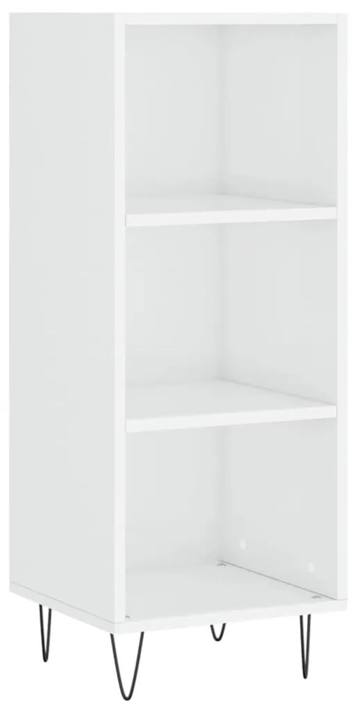 Credenza 34,5x34x180 cm in legno multistrato bianco lucido