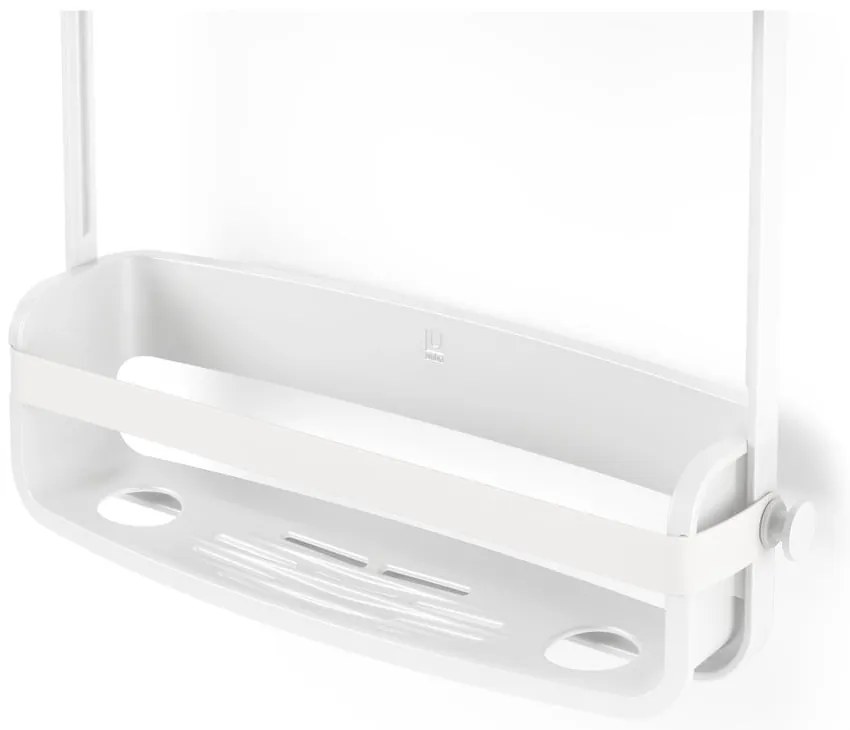 Mensola in plastica bianca sospesa per il bagno Flex - Umbra