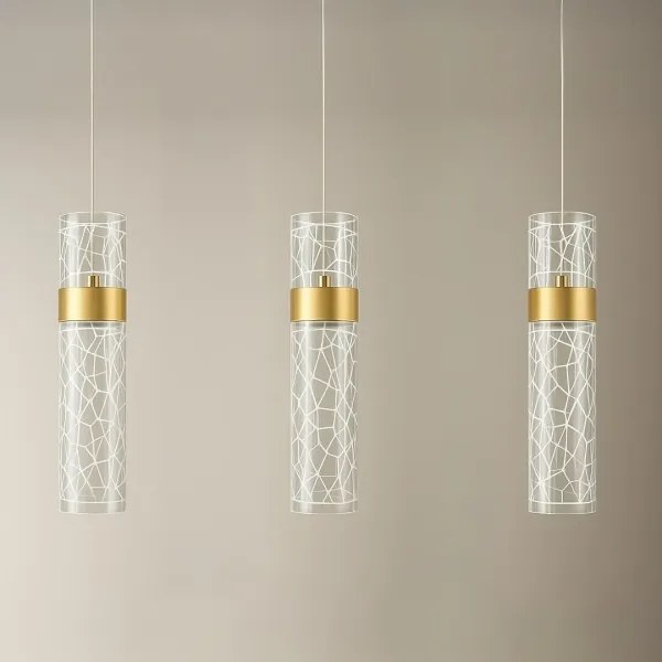 Lampadario LED su cavo LAGOS LED/24W/230V dorato