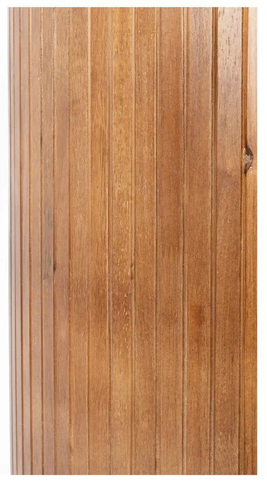 Vetrina di colore naturale in legno di cauciù massiccio 80x140x38 cm Yaz – White Label