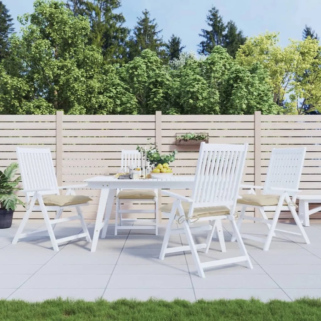Cuscini Per Sedia 4 Pz Beige 40x40x7 Cm İn Tessuto Oxford /