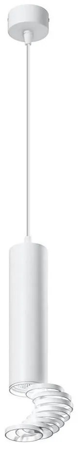 Lampadario a sospensione con filo TUBA 1xGU10/50W/230V bianco