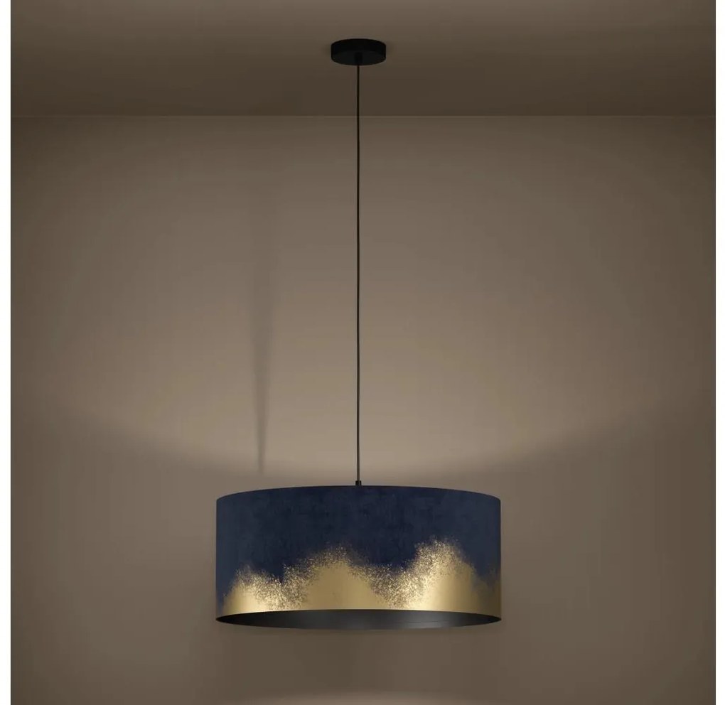 Eglo 39974 - Lampadario a sospensione con filo CASUARITA 1xE27/40W/230V diametro 53 cm blu/oro