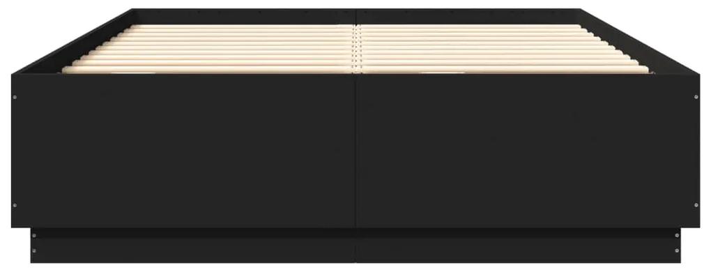 Giroletto nero 160x200 cm in legno multistrato