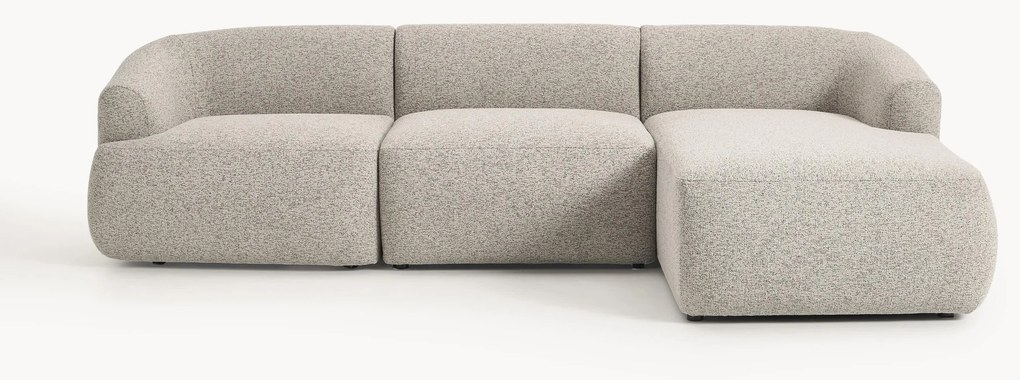 Divano angolare XL componibile 4 posti in bouclé Sofia