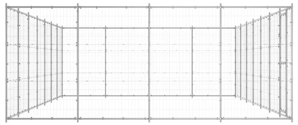 Gabbia per cani da esterno in acciaio zincato 33,88m²