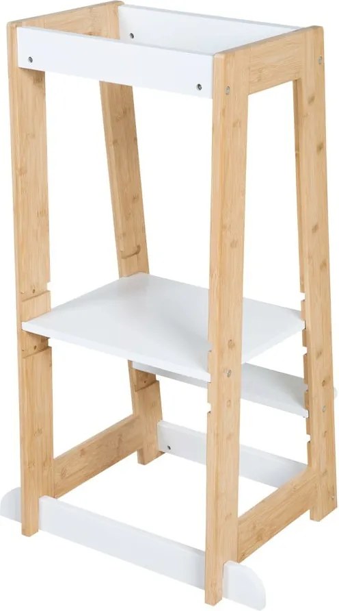 Torre di apprendimento bianca in bambù – Roba