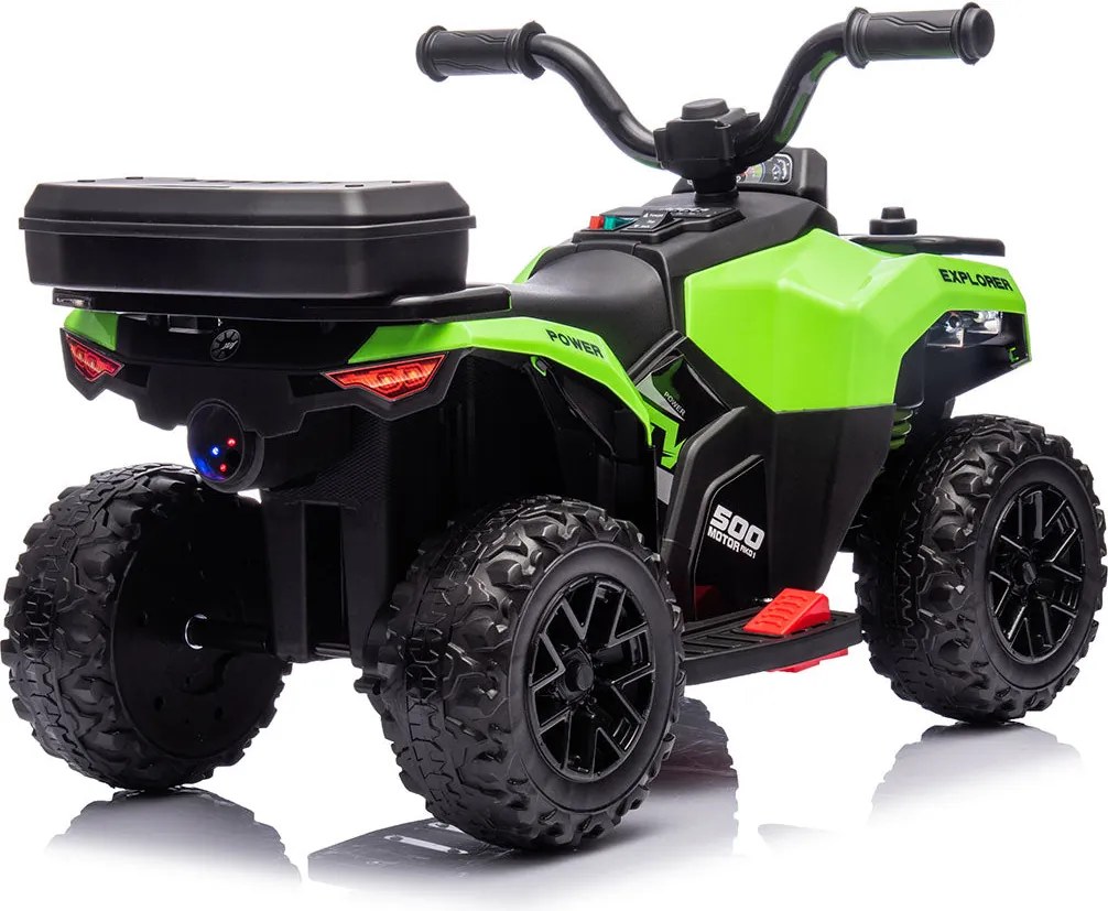 Quad Elettrico per Bambini Safari 6V con Bauletto Posteriore Verde...