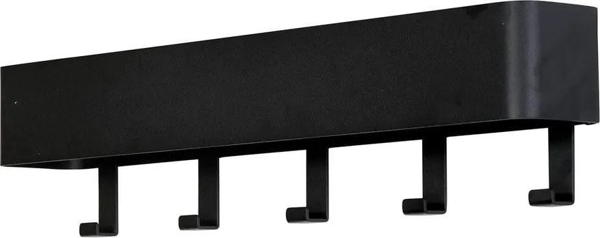 Attaccapanni da parete nero in metallo con scaffale 52 cm Dax Play – Spinder Design
