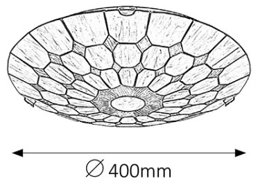 Brilagi - Plafoniera in stile Tiffany con vetri colorati DORAN 2xE27/60W/230V