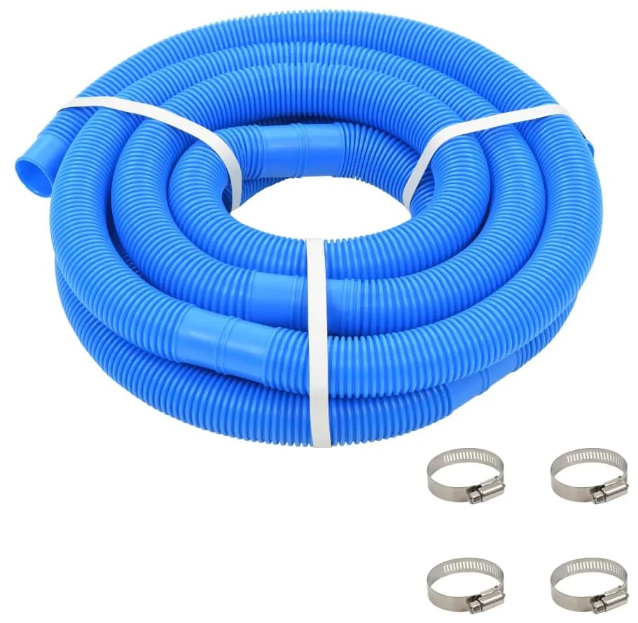 Tubo Flessibile Per Piscina Con Morsetti Blu 38 Mm 6 M /